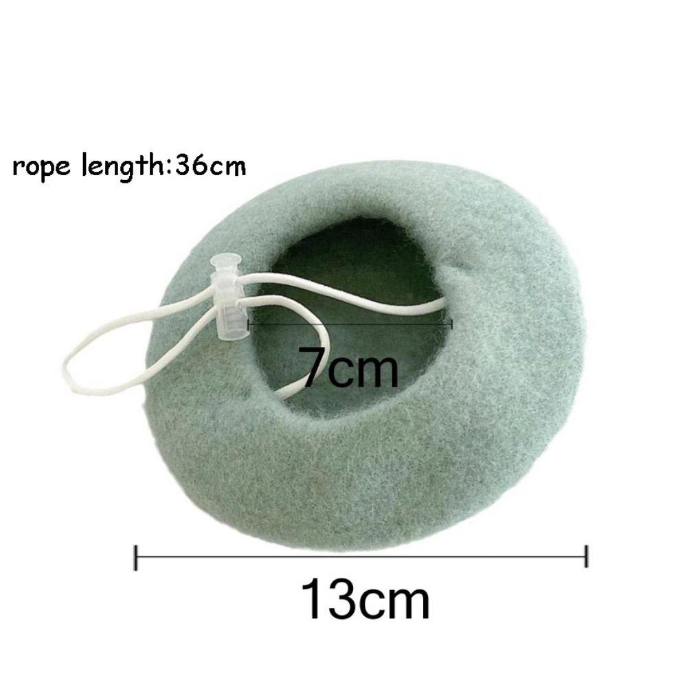 Ins Solid Color Mini Cat Accessories Dog Beret Cat Hat Pet Wool Cap Pet Headwear