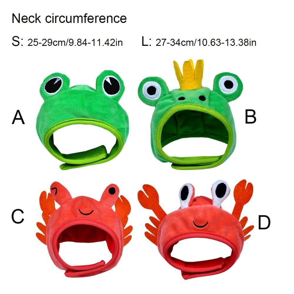 Soft Cat Frog Hat Animal Shape Pet Lobster Hat Puppy Hat Dog Crab Hat Cosplay Party