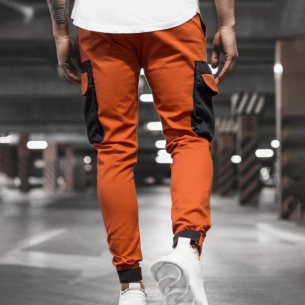 Color Patchwork Men Pocket Cargo Pants Casual Harem Jogge Trousers for  College School acquista in modo economico — spedizione gratuita, recensioni  reali con foto — Joom