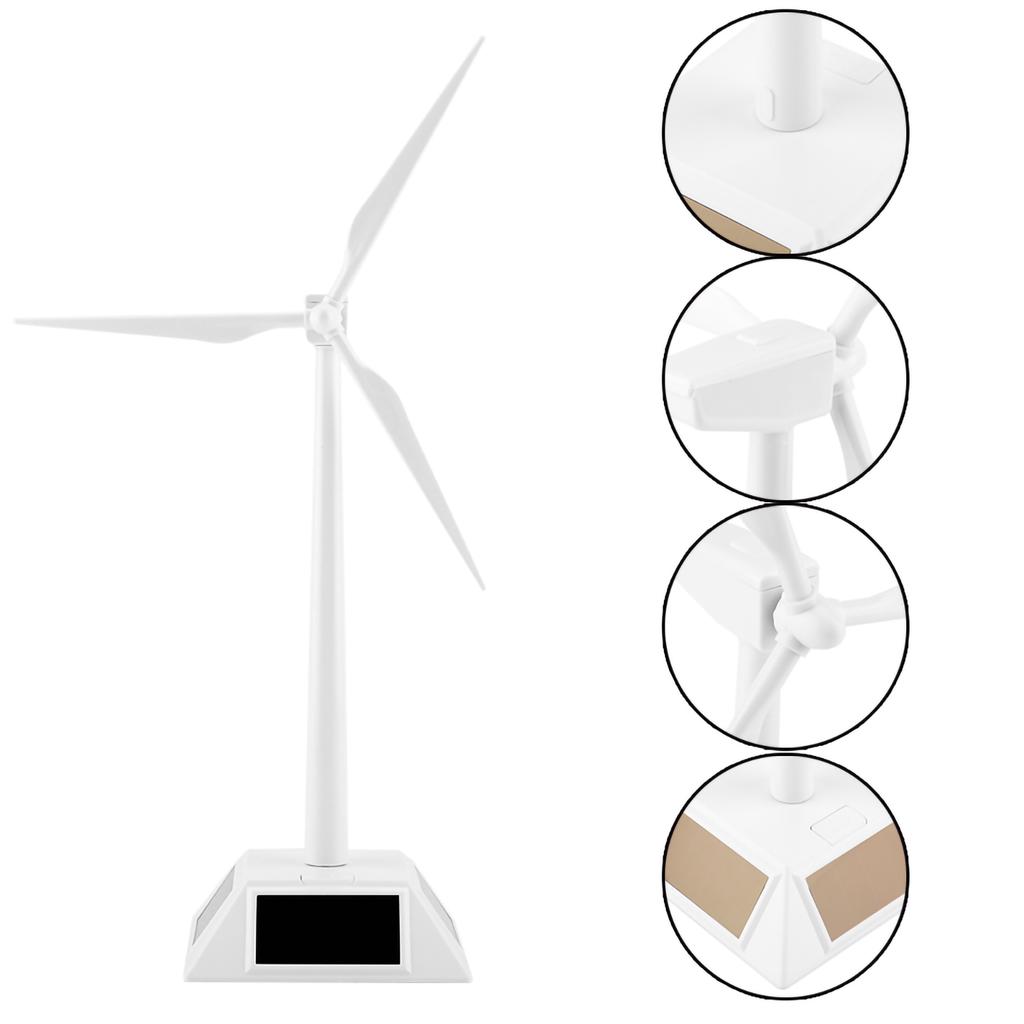 Solar Powered Wind Mill Model Desktop Decor Craft Kids Children Education Learning Toy