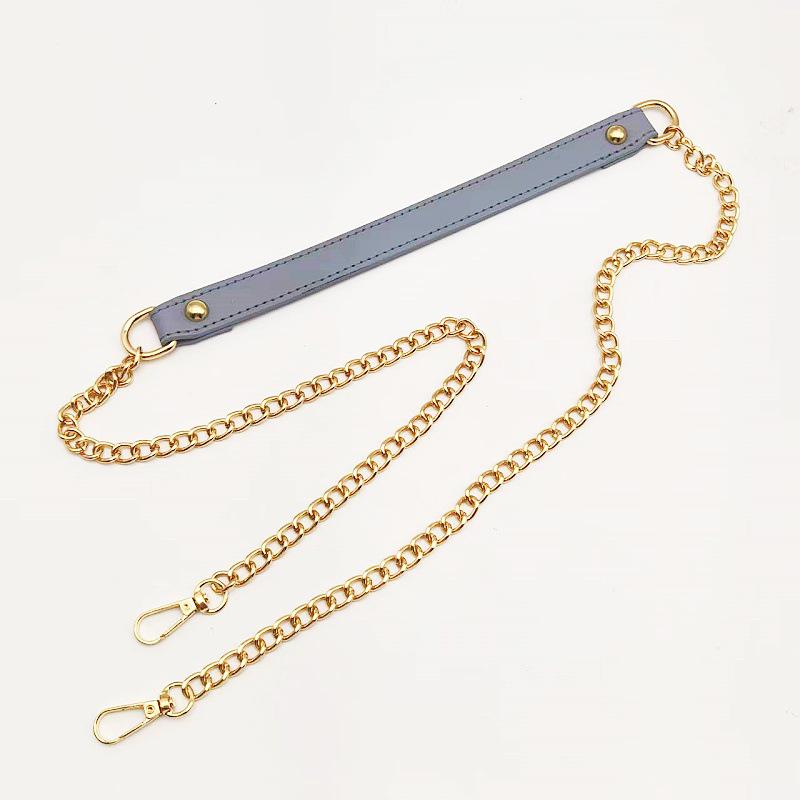High-End Single Shoulder Crossbody Bag with PU Leather Decompression Strap and Replaceable Chain
