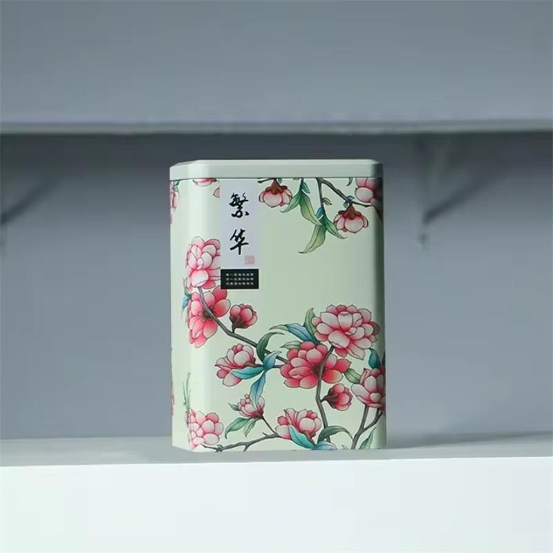 Chinese Style Large Tea Cans Candy Snack Storage Box Food Container Case Home Organizer Jars Metal Square Coffee Sealed Tank