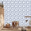 Blue and White Elephants Wallpaper for Living Room and Bedroom 50x1000