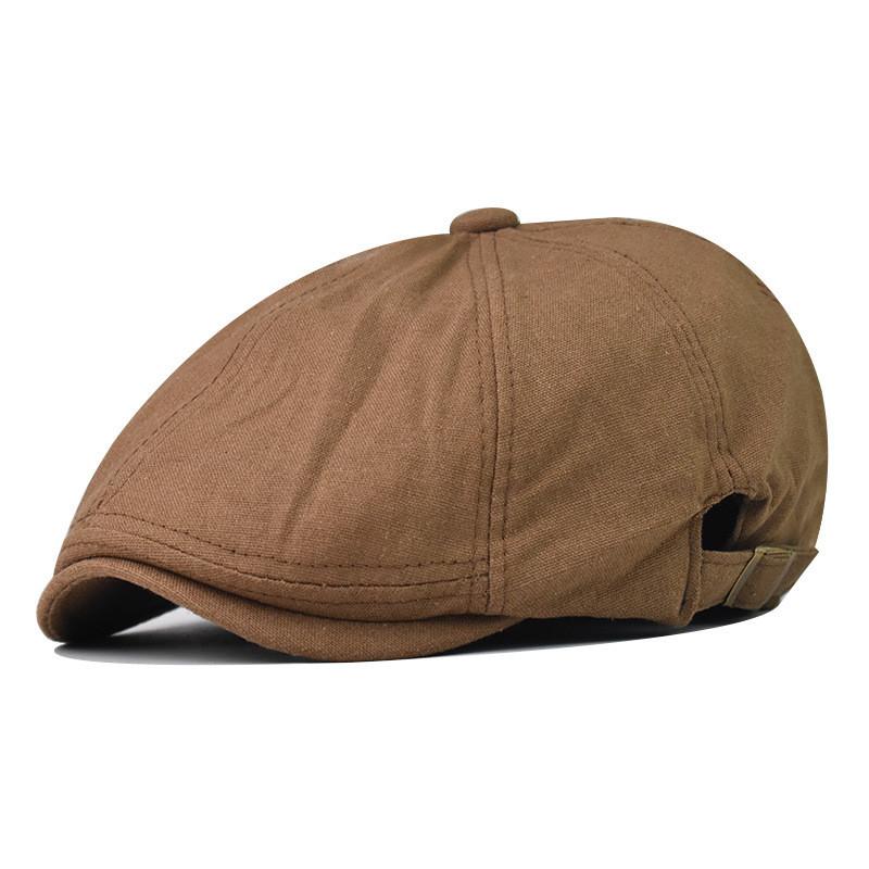 Solid Color Casual Cotton Beret Hat Women Breathable Travel Cap Summer Spring