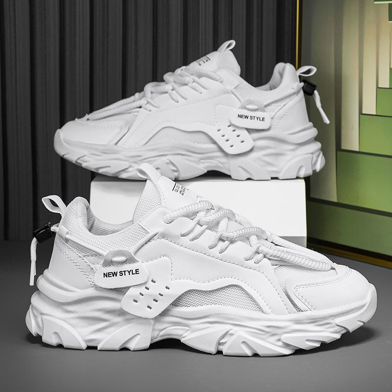 Men's Shoe Comfortable Breathable Thick Soled Casual Sneakers High Quality Rubber Plastic Male Athletic Shoes Chunky Sneakers