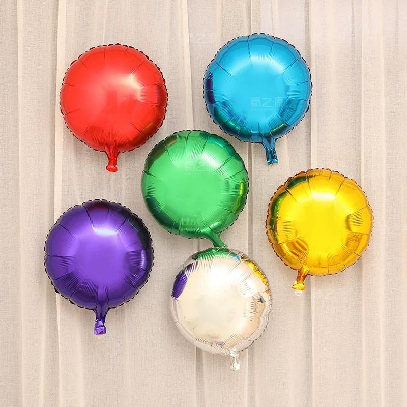 Thick 18-Inch Round-Shaped Balloons with Offset Printed Multi-Color Options for Wedding Birthday Decor Valentine's Day Decor