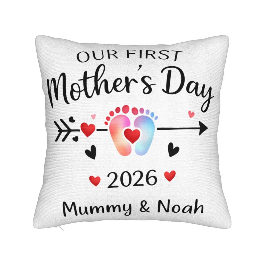 Our First Mothers Day Together Pillow Case Soft Pillow Cover For Living Room Bed Chair Morden Pillowcases