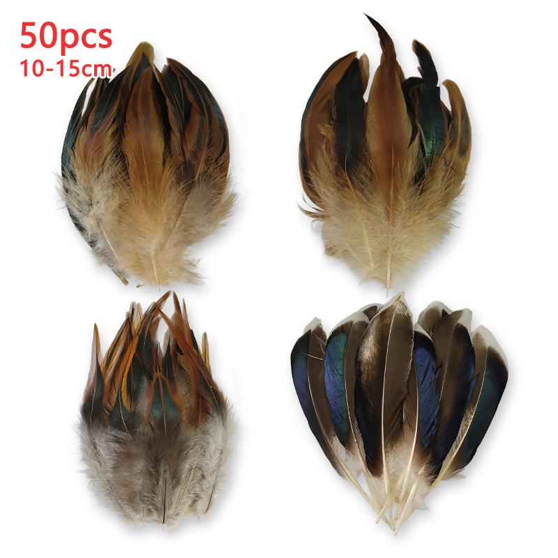 10-15Cm Pheasant Feathers Natural Tail Ringneck For Crafts Long Bulk 50Pcs Plumas Pictures Salon Easter Decoration Goose Trim