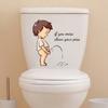 Creative Kids Bathroom Wall Decals Toilet Stickers with Fun English Self-Adhesive Decor for Toilet and Bathroom