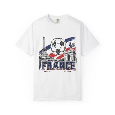 T-shirt Graphique Football France | Tour Eiffel, Arc de Triomphe, Tricolore