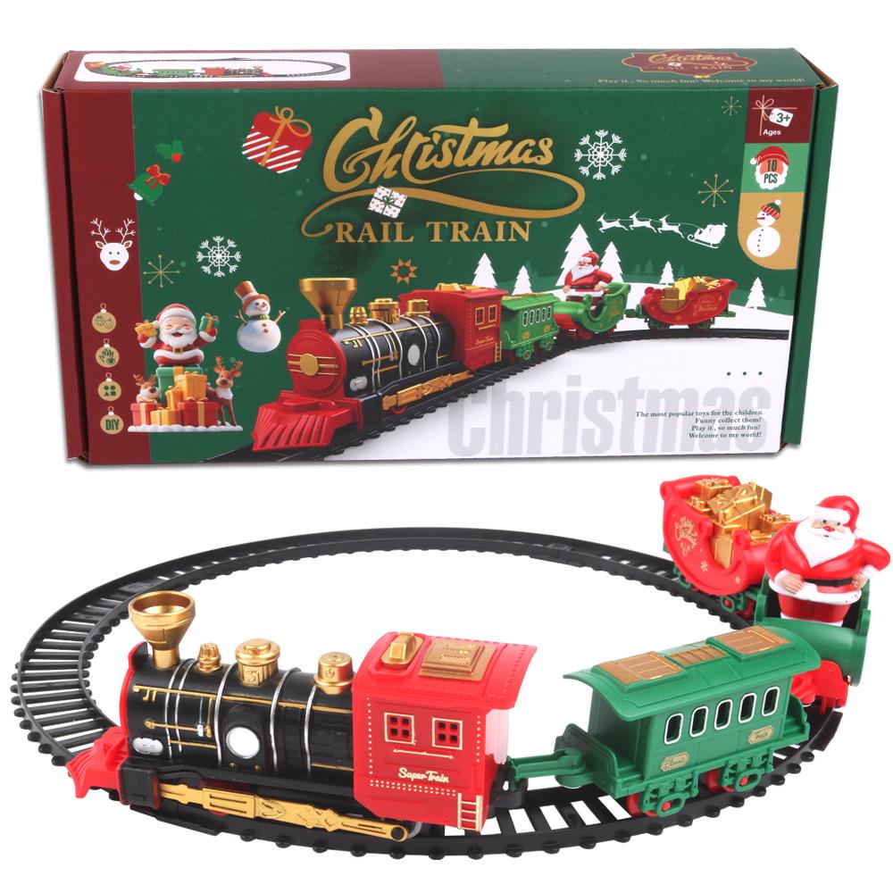 Mini Electric Christmas Train Toy for Kids - Simulation Track Car