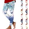 Pantaloni Casual Stampati a Gamba Dritta Moda Donna Pantaloni Yoga Stampati Slim per Esterno