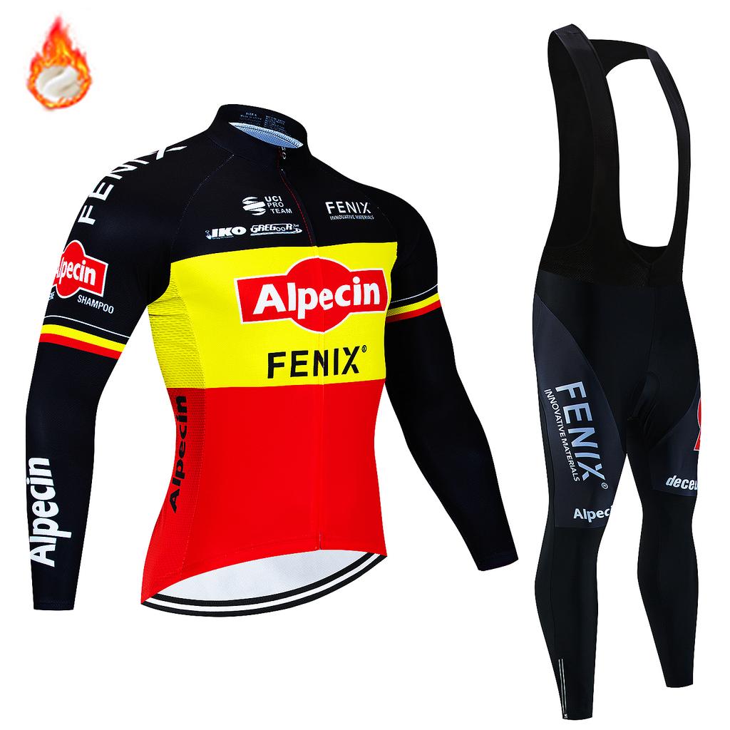 2026 Pro Team Winter Thermal Fleece Cycling Jersey Set Long Sleeve Bicycle Clothing MTB Bike Wear Maillot Ropa Ciclismo Cycling
