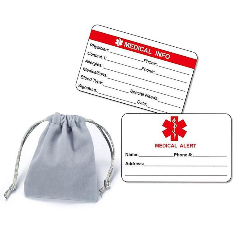 Vnox Customized Medical Remind Stainless Steel Bracelet Personalized ICE Info Emergency