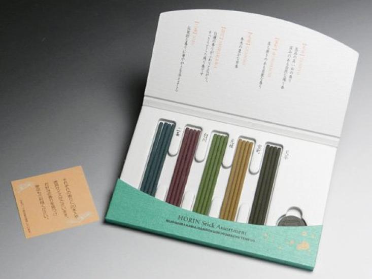 Shoyeido Kyo-Gosai Incense Assortment 5 Fragrances 20 Sticks with Holder