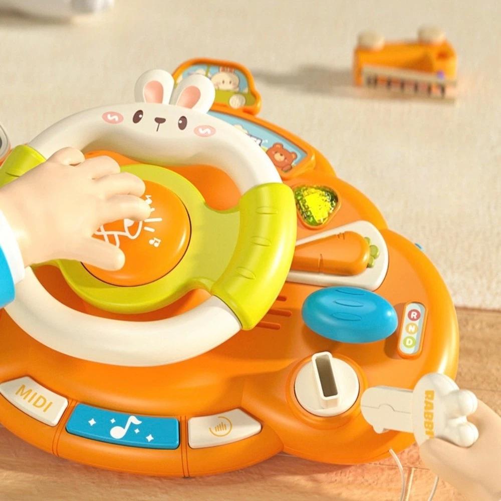 Multi Functional Simulation Steering Wheel Toys Electric Copilot Steering Wheel Toy  Infant