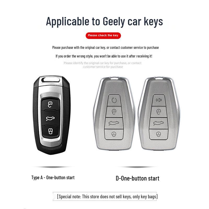 Compatible Geely Car Key Cover for GL Emgrand, S Xingyue L, Boyue, Xingrui, Binyue, Binrui, Borui, Vision X6.