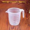 Transparent Double-Scale Plastic Measuring Cup with Handle for Baking and Milk Tea Shops