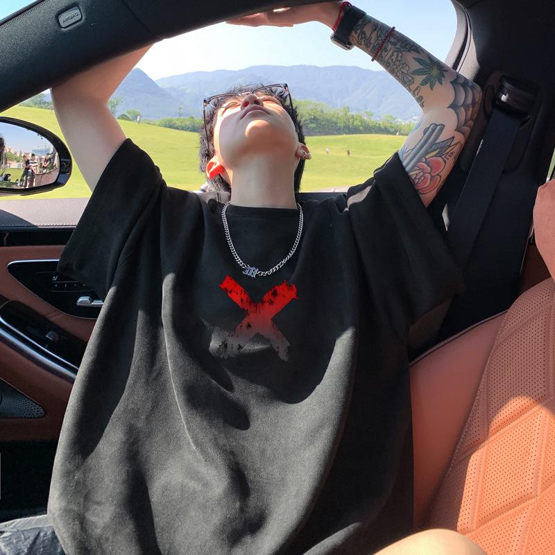 Men's Plus Size Heavyweight Suede Short Sleeve Retro T-Shirt - Summer 2024 Collection