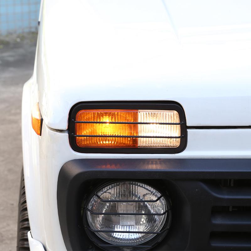 2pcs Stainless Steel Car Front Fog Light Cover Honeycomb Grille Grill Trim For LADA NIVA Auto External