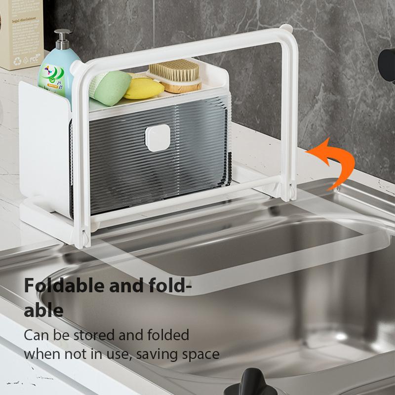 Kitchen Sink Caddy Organizer Kitchen Sink Organizers Kitchen Sink Suction Holder for Sponges Scrubbers Soap Kitchen Bathroom