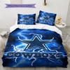Dallas Cowboys Pattern Bedding Set Quilt Cover Pillowcase Home Decor Gift (1 * duvet cover + 2 * pillowcase, without core)