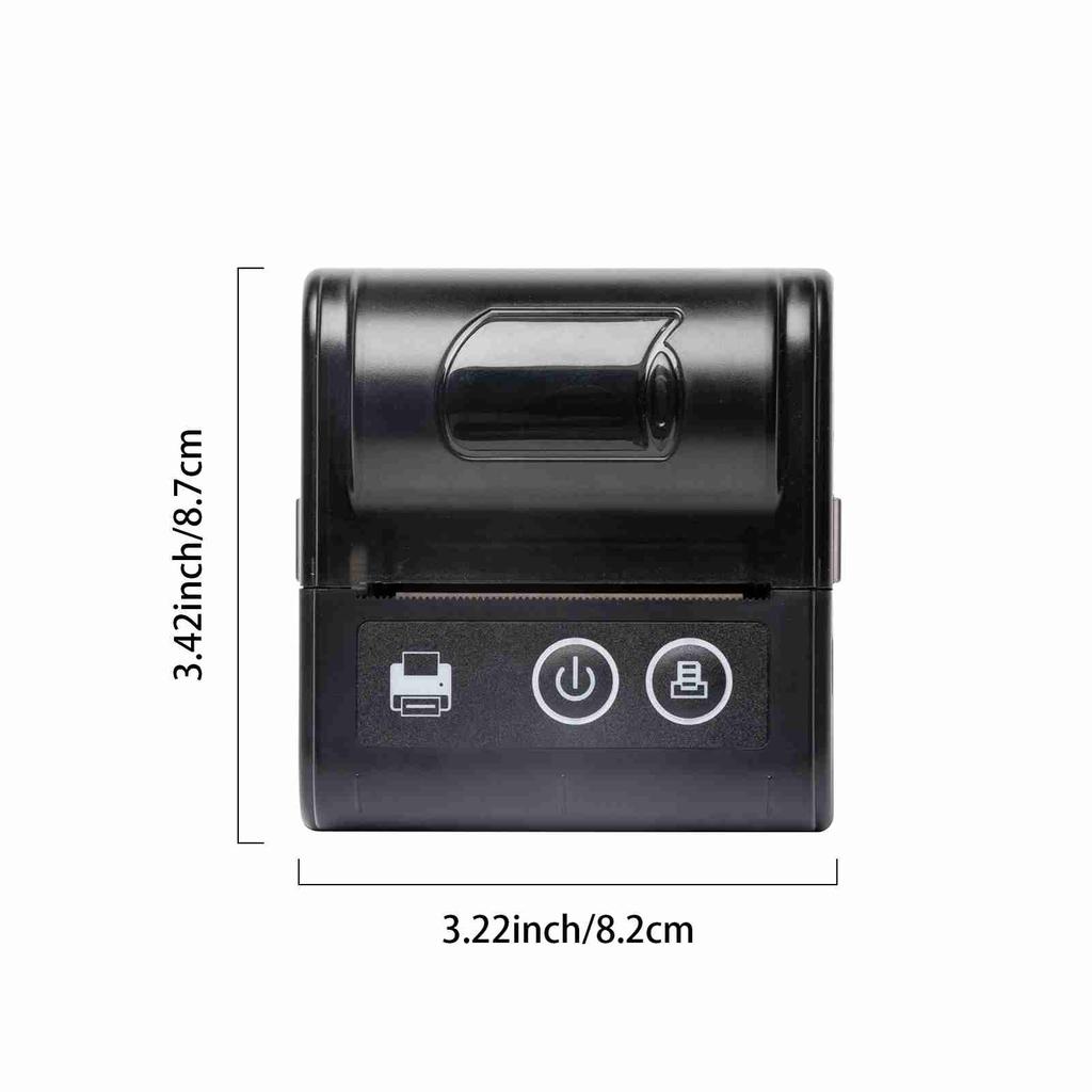 Mini Thermal Receipt Printer USB BT Connection 2 Inches 57mm Wireless Printer High Speed for Restaurant Sales Retail Shop