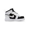 Jordan Air Jordan 1 TD Comfortable High top Toddler Shoes Black White Infant And Toddler AR6352-113