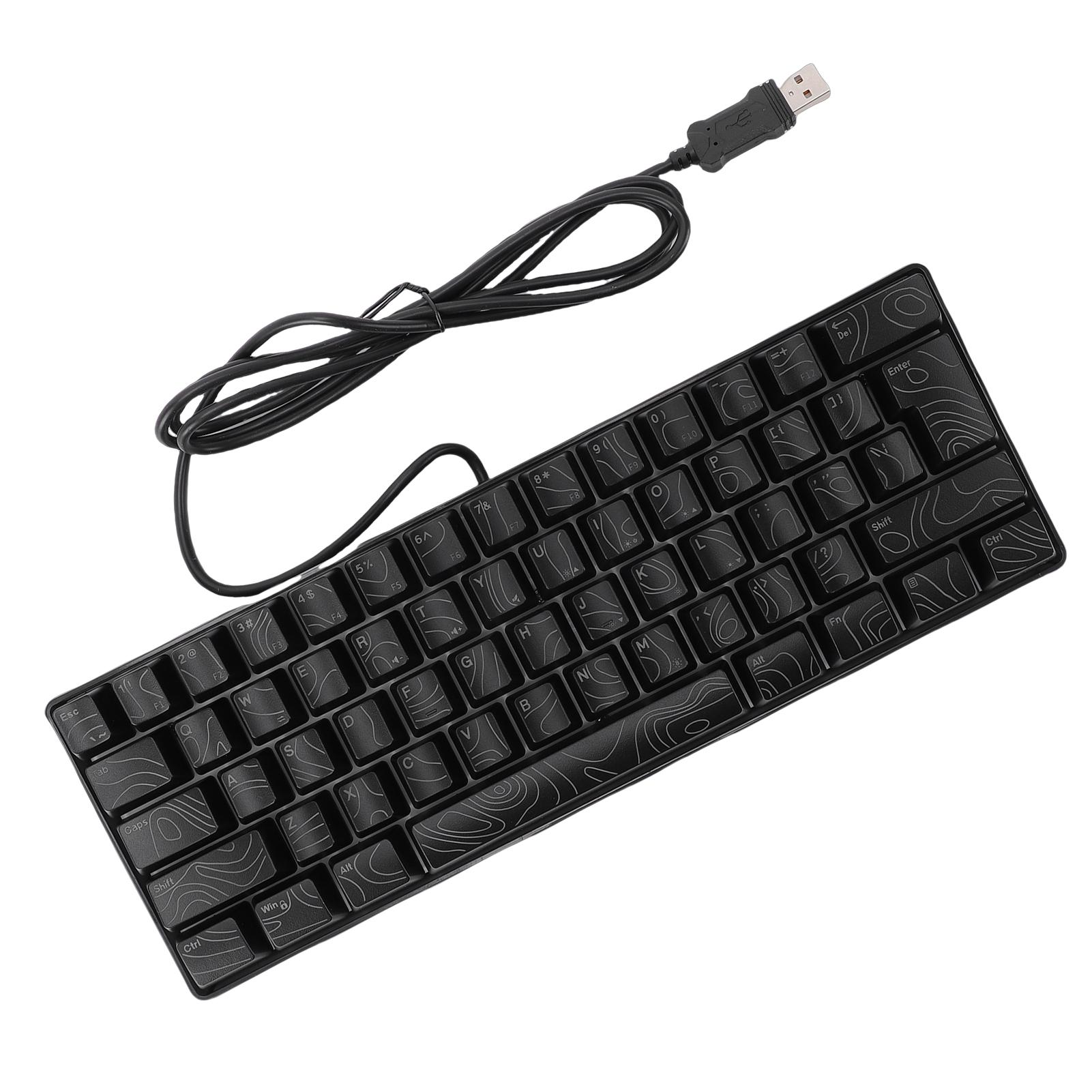 

61 клавішна RGB ігрова клавіатура 60% Механічна RGB з підсвічуванням Ергономічний дизайн Дротова клавіатура
