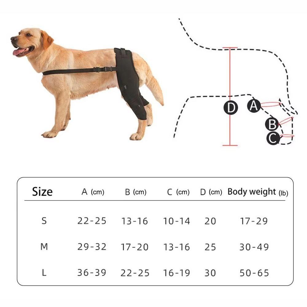 Adjustable Dog Knee Brace Comfortable Dog Leg Support Brace Pet Joint Protectors Wound Protection