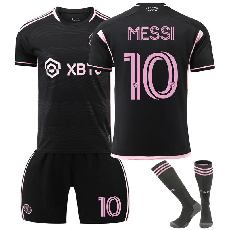 2324 Miami Jersey No. 10 Major League Football Home Away Black Pink Suit With Socks