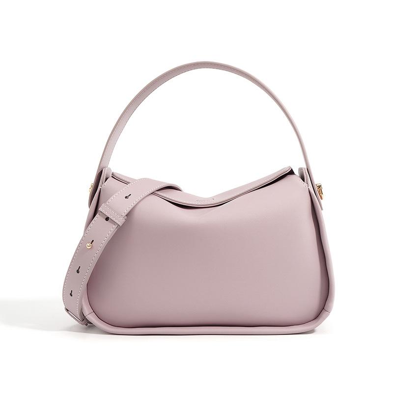 Leather commuter versatile hand carry office worker niche handbag women's high-end sense bag women's messenger dumpling bag