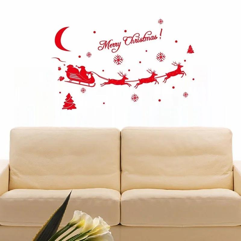 Christmas Party Fashion Home Wall Decoration Window Stickers Christmas House Decoration Fashion Window Decals Accessory Supplies