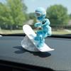 Cute Fun Drift Skiing Man Statue Creative Car Center Console Decoration Office Desktop Statue Decor Ornaments Car Interior