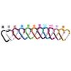 11Pcs Heart-Shaped Aluminum Alloy Carabiner, 44*40mm Love-Themed Clip for Backpacks/Water Bottles, Lightweight  Hanging Buckle, 5kg Load-Bearing