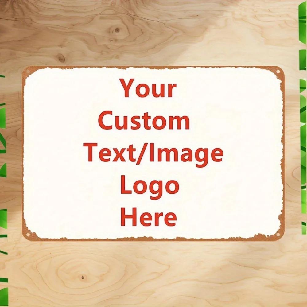 Personalized Metal Sign Custom Text Welcome Plaque Garden Wall Decor