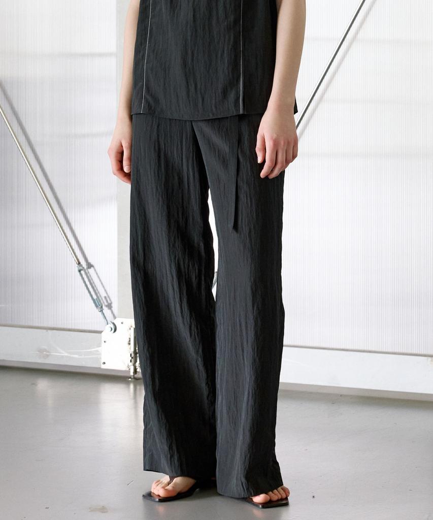 Ollibeudeollibeu Belted Wide Pants Ow6Ml5400
