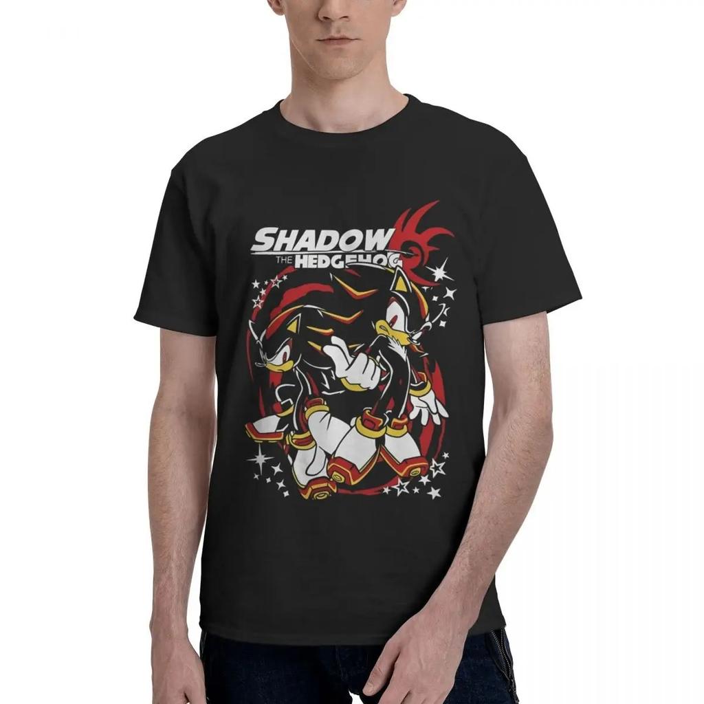 Shadow Hedgehog Classic Graphic Print TShirt Men Women Crewneck Cotton Loose Casual Tee Fashion Streetwear Wind Oversized Tops