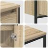 Bathroom Furniture Set with Shelf 3 Pcs Sonoma Oak and Black