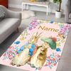 Custom Personalization Peter Rabbit Area Rug - Perfect For Kitchen, Bathroom,Laundry Room Decor Large Size Available,Gift All Seasons