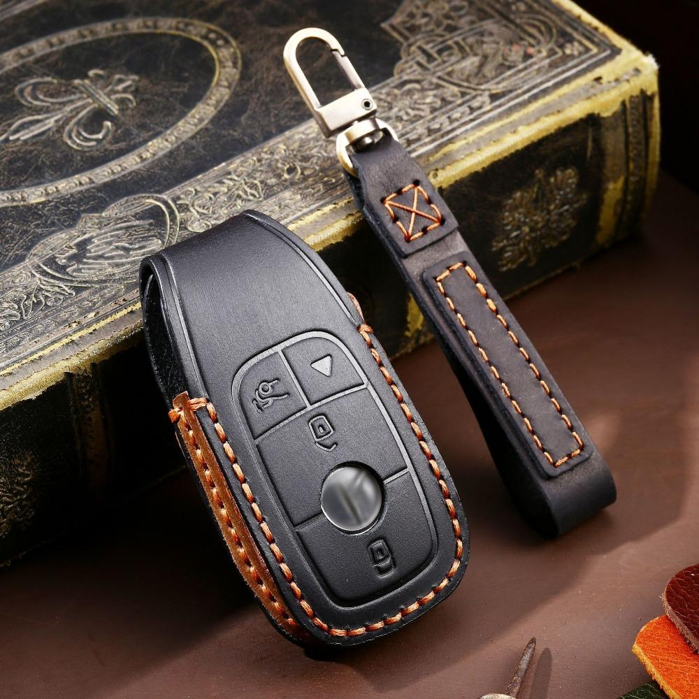 Genuine Leather Key Cover for Mercedes Benz Car Keys Premium Protection and Stylish Design