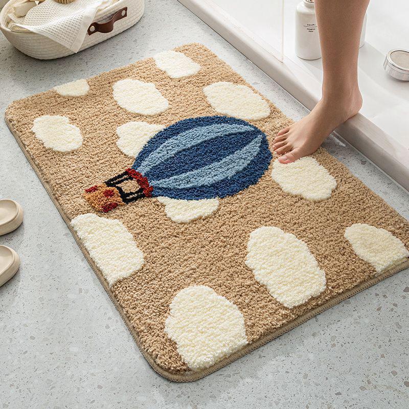 Cute Cartoon Non-Slip Bathroom Floor Mat & Toilet Door Foot Pad