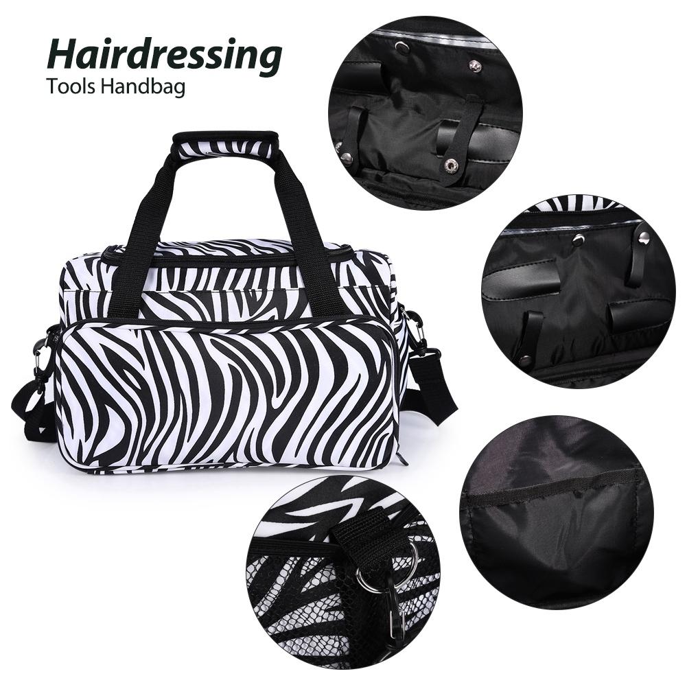 Handtasche mit Zebrastreifen Friseurwerkzeugtasche Tragbare Schere Kammhaltertasche Frisierkoffer