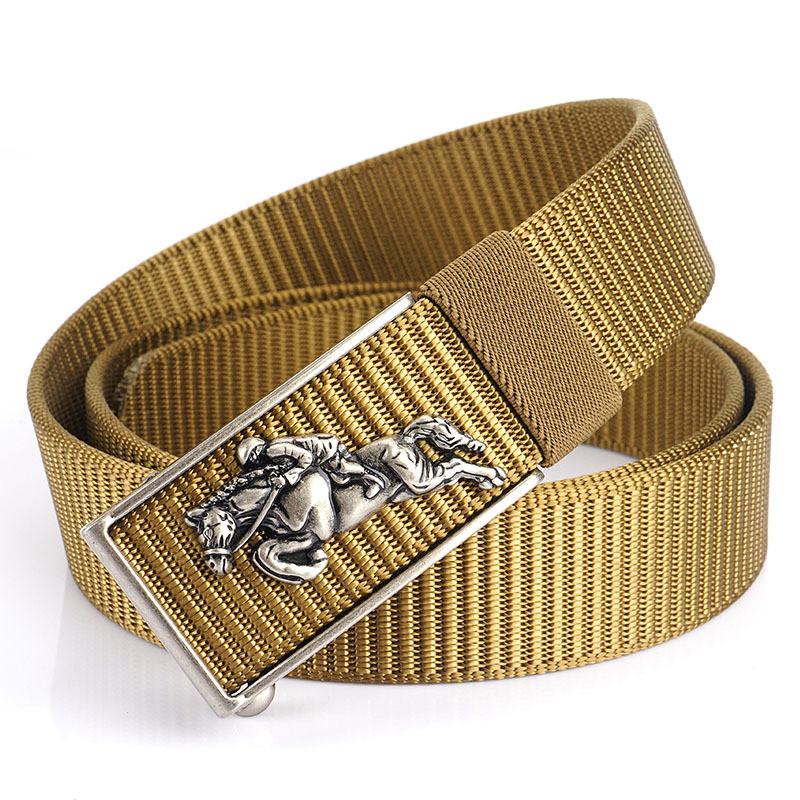 Belt Unisex Versatile And Slimming With Metal Buckle Belt Paired Jeans With