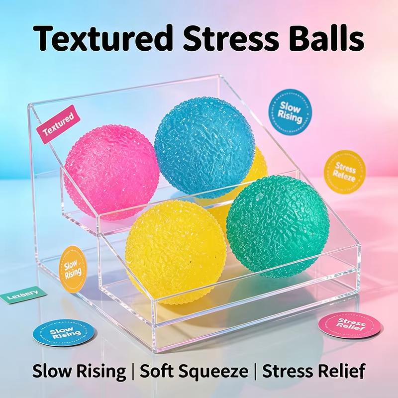 Stress Relief Squishy Multicolor Ice Ball Toy Ease Anxiety Squeeze Balls Moldable Soft Slow Rising Decompression Toys Adult Gift
