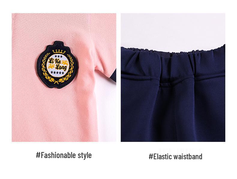 Kids' Summer Sports Day Set: Short-Sleeve Shirt & Shorts for Primary/Kindergarten Uniforms