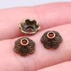 50 Stück Perlenkappen Charm Jewelri Antik Bronze Farbe 9X9X4mm