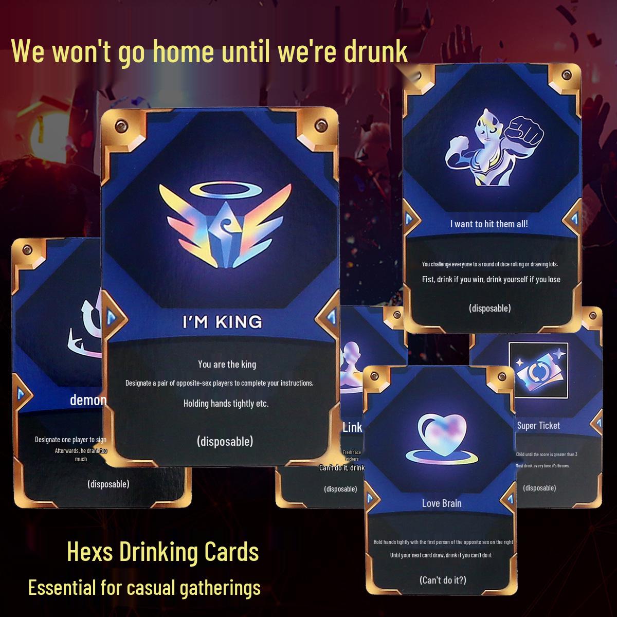 

П яні карти Hexes: Водонепроникна гра «Золотий Кубок, Лопата та Шахи» 55 Cards Set
