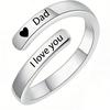 Twisted Jewellery for Men | “I Fucking Love You” Open-front Ring for Women | Letter Jewellery | Engraved Stainless Steel Ring