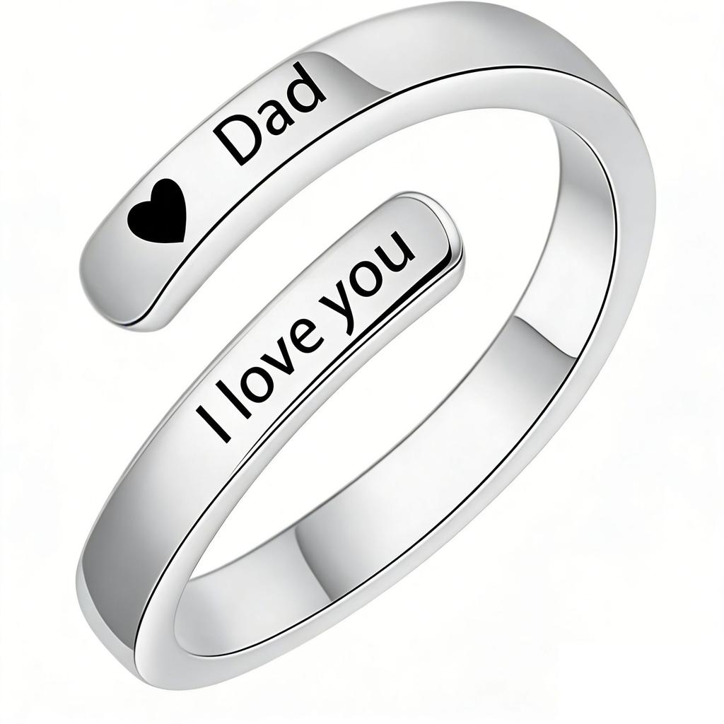 Twisted Jewellery for Men | “I Fucking Love You” Open-front Ring for Women | Letter Jewellery | Engraved Stainless Steel Ring